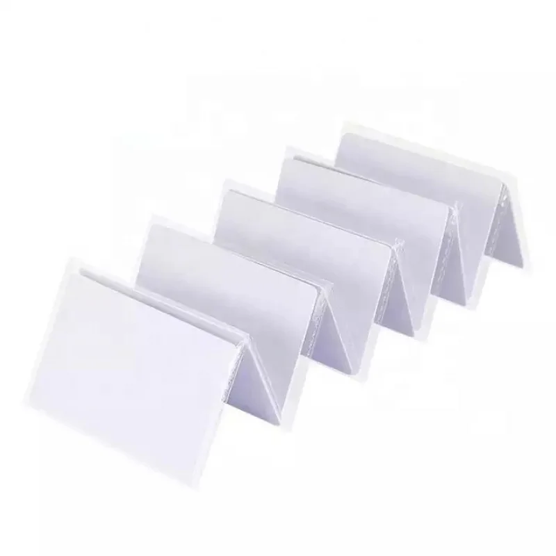 100pcs a lot 13.56Mhz Plastic White Printer Printing RFID Card ISO14443A CR80 1K Blank PVC Card