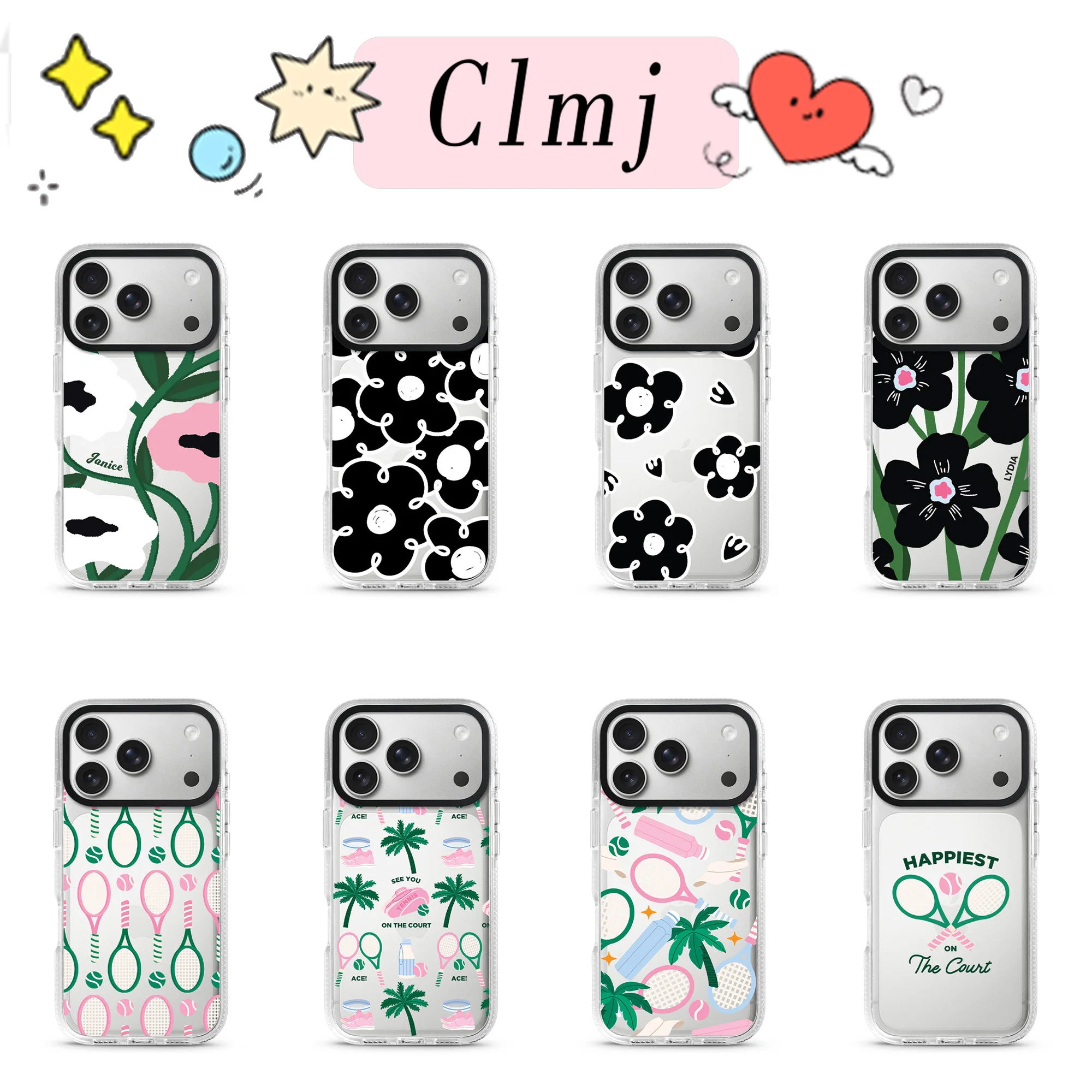 Luxury Black Floral Phone Case For Samsung Galaxy S26 S25 S24 S23 S22 S21 S20 Note20 Note10 Edge Plus Ultra Lite 5G Clear Cover