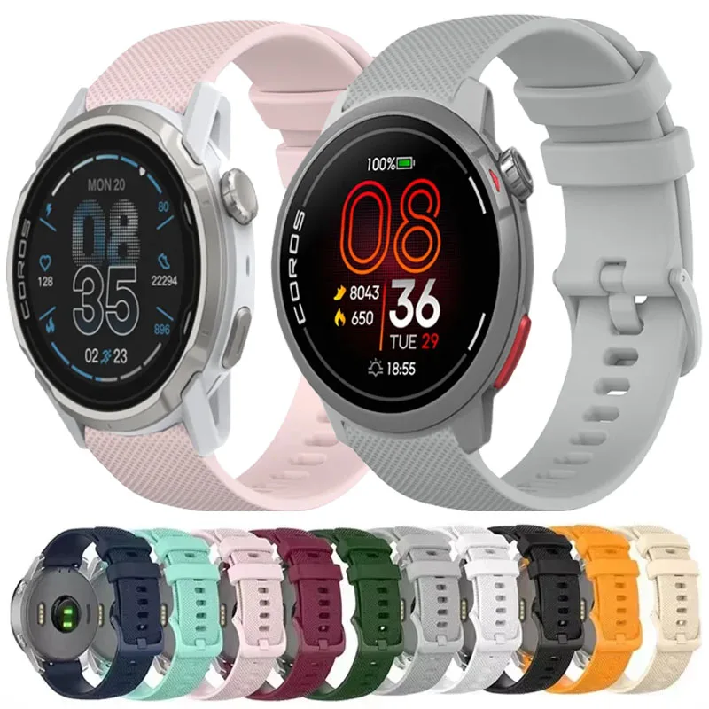 20/22mm Silicone Strap For COROS APEX 4 42mm PACE Pro/3 CMF Watch 3 Pro Bracelet Suunto Vertical 2/Race 2/Run/Ocean Accessories