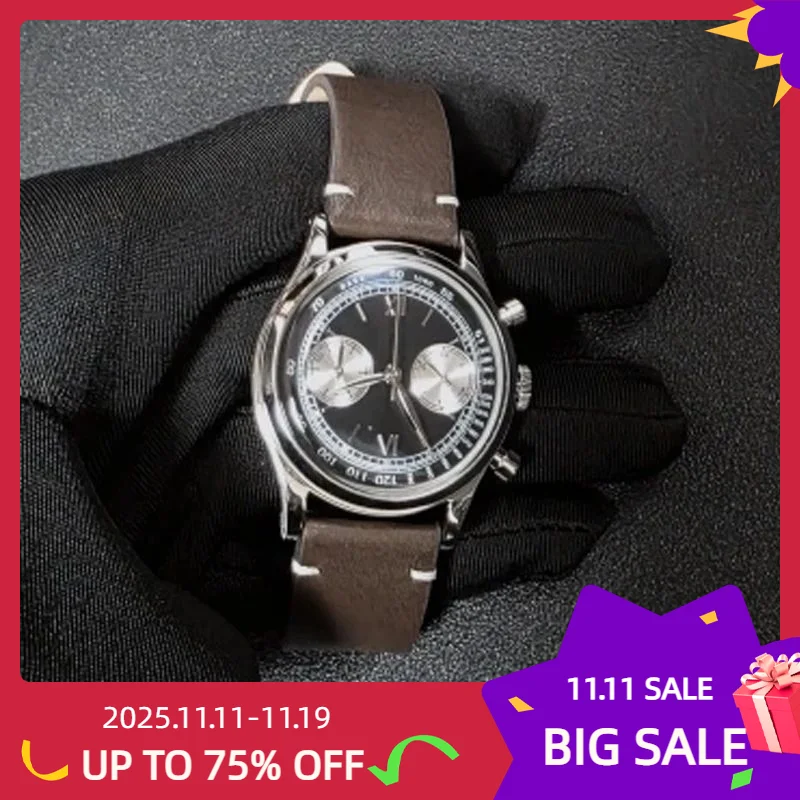 

ADDIESDIVE 38mm Men's Quartz Watch Waterproof Chronograph Watches Bubble Mirror Glass VK64 Wristwatches AD2037 Relogio Masculino