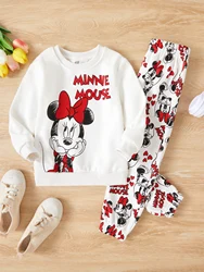 Little Girl's Mini Mouse Set 2024 Fall Disneyland Children's Cartoon Costume Spring Baby Girl Toddler Casual Print Sets