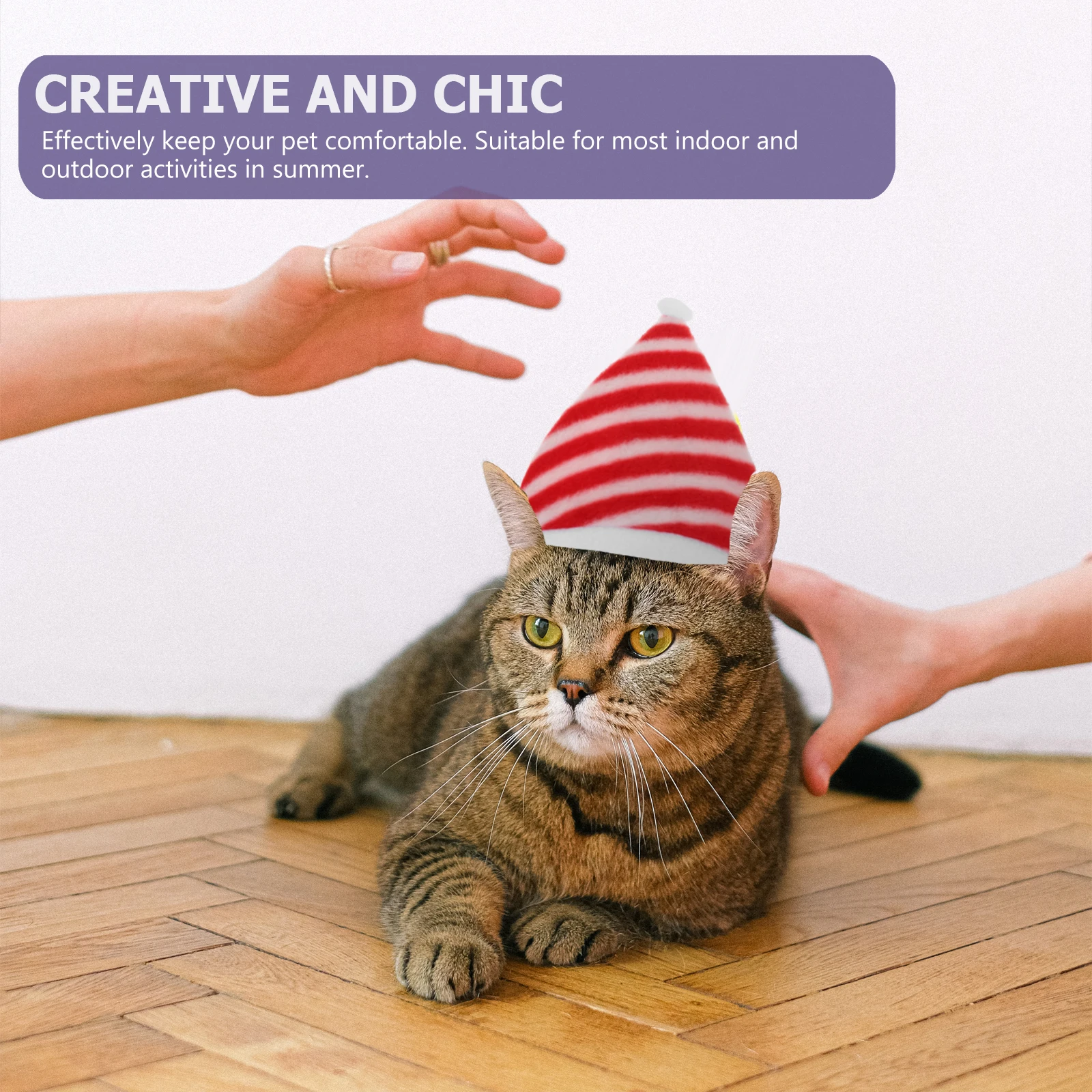 

Kisangel 3pcs Christmas Pet Hats Dog Cat Headwear Holiday Decorations