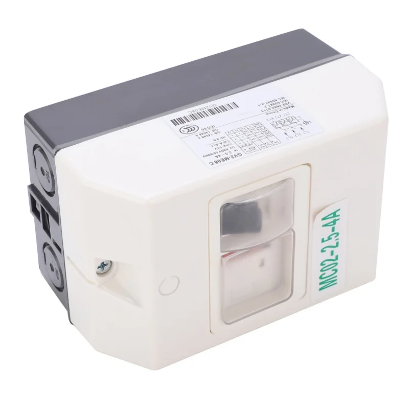 

Выключатель защиты двигателя, электрический водонепроницаемый автоматический выключатель MC02-2.5-4A 220В/380В