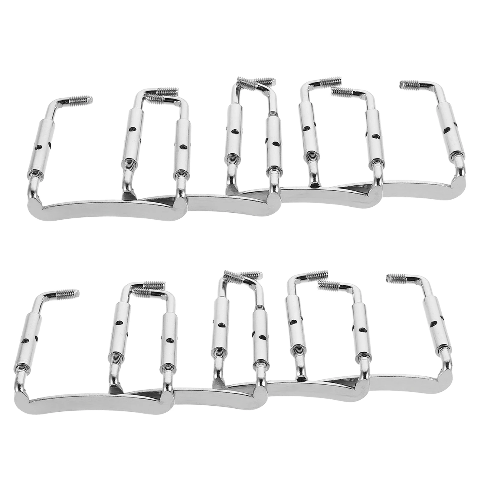 

8 PCS Violin Accessories Metal Parts Chin Rest Clamp Replacement Chinrest Screw Silver Screws