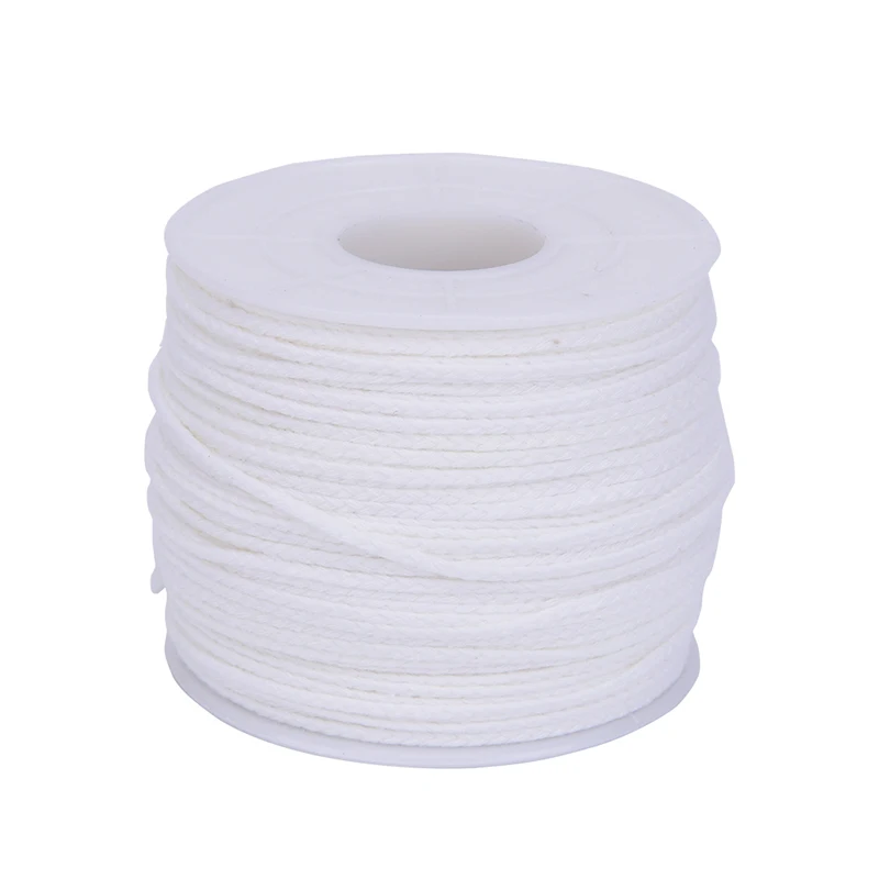 /KQM/61m x 2.5mm Spool of Cotton Square Braid Candle Wicks Core For Candle Making