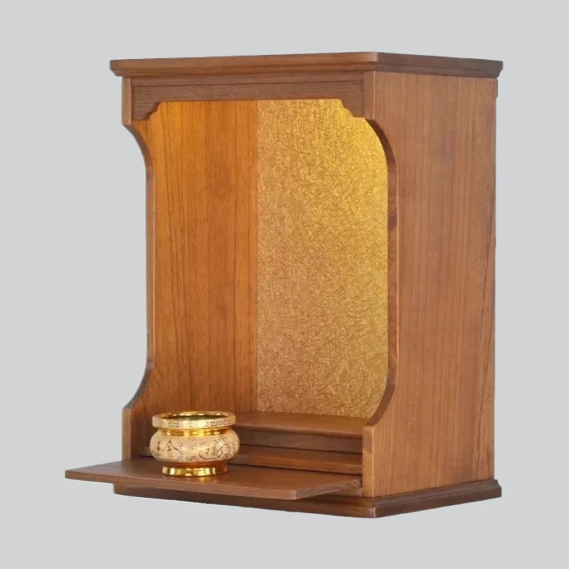 A  ltSolid wood Buddhist shrine offering table, altar cabinet offering table, incense shrine wall-mounted Buddhist cabinet