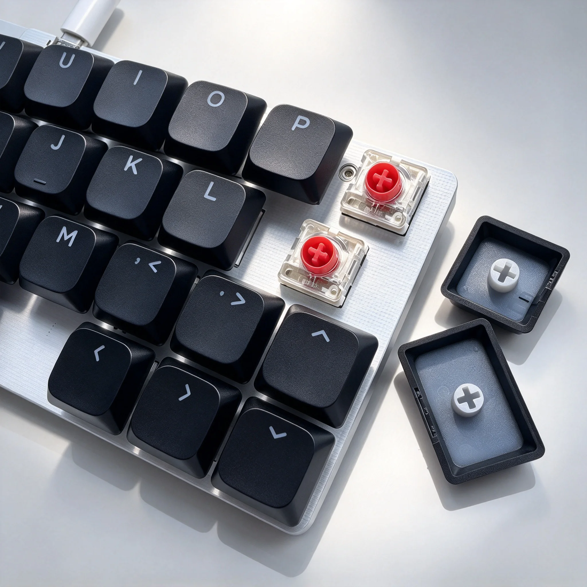 XAlice V3a Low Profile Split Keyboard 43keys Wired Hot Swap Compatible Kailh Choc V1/v2/Rapoo/TTC Switch FR4 Aluminum Alloy Case