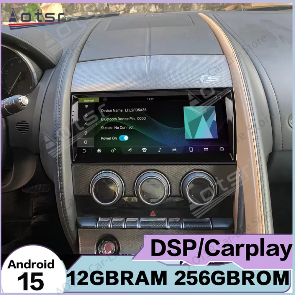 Radio Multimedia para Auto con Pantalla Táctil Android 15, GPS, Navegación, Audio Estéreo, Carplay, para Jaguar F-type 2013~2020