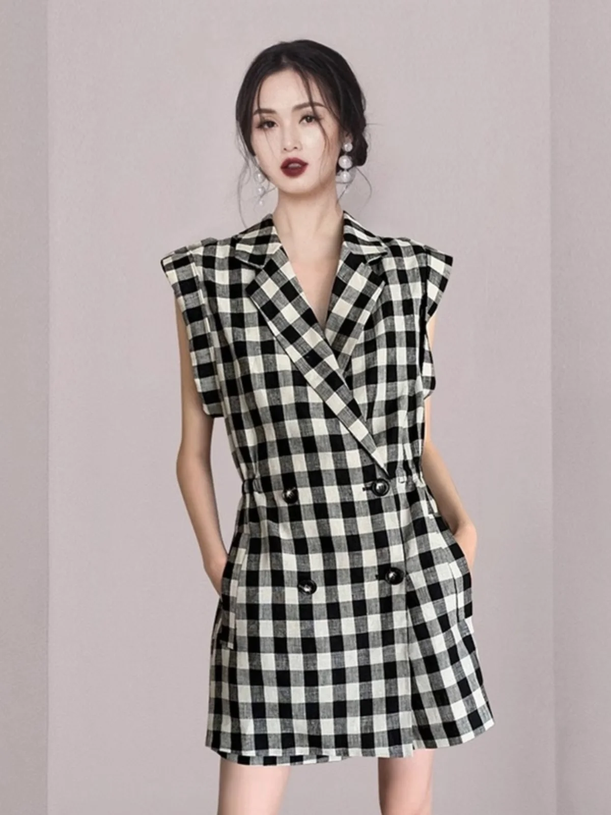 

E Forever Summer Новинка: Корейский стильный свободный комбинезон с брюками для женщин, с высокой талией, для повседневной носки