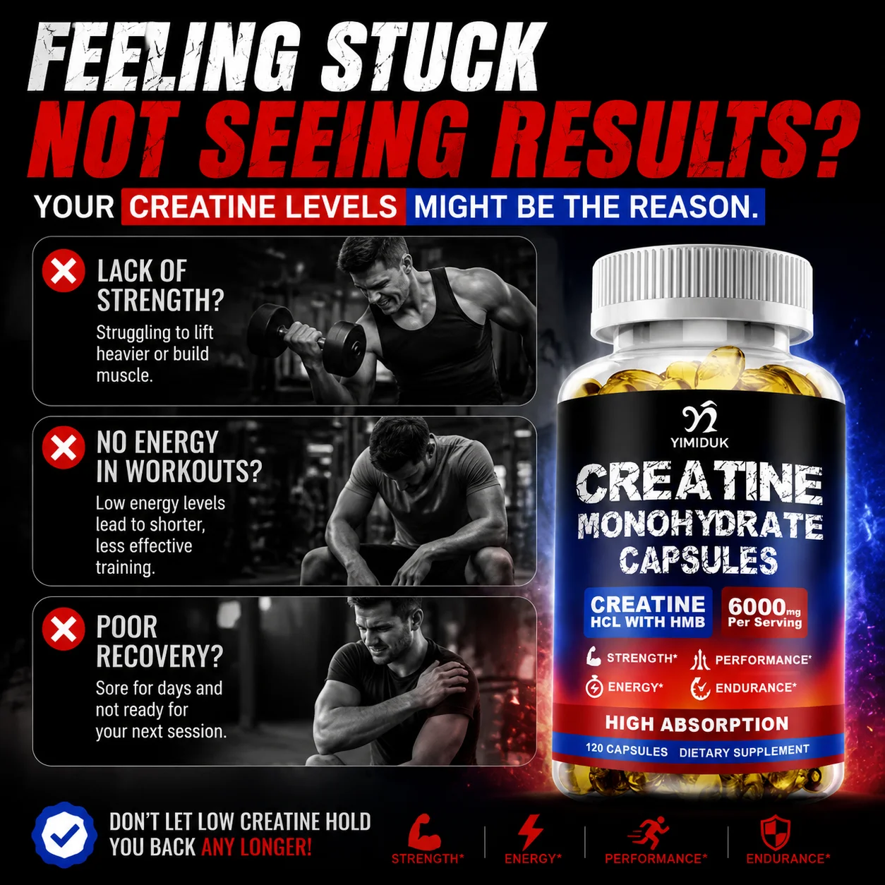Creatine Monohydrate Capsules, - Pre Workout Supplement review and price