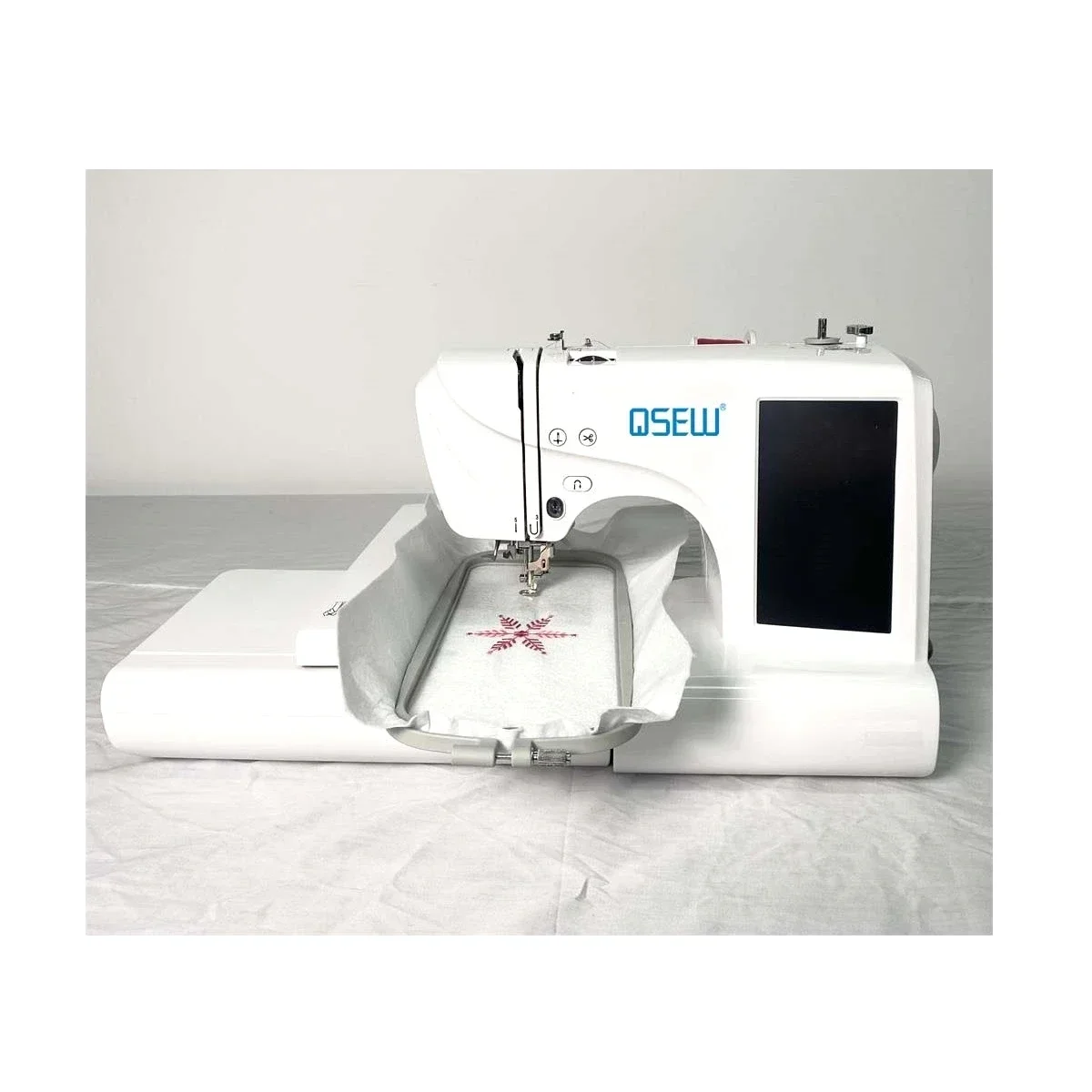 

【2026】QS-101 Computerized household Embroidery Machine for T shirt logo label domestic Embroidery Machine