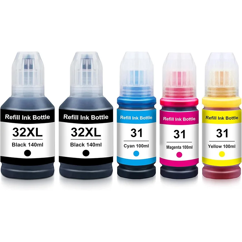 31 32XL Ink Bottle Compatible HP 31 and 32XL 31XL for HP Smart Tank 7301 7001 7602 5000 6001 5101 Plus 551 555 651 655 Printers