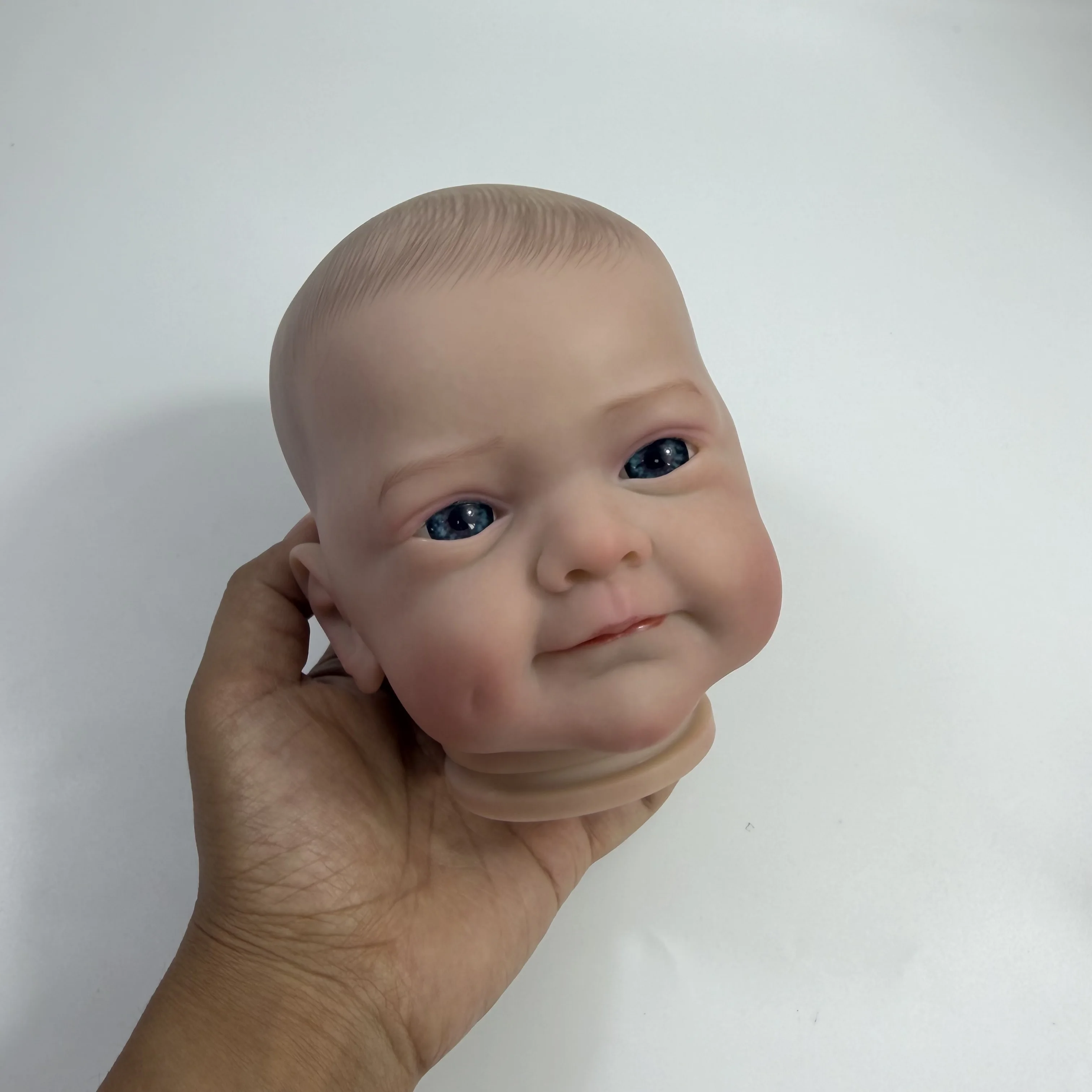 MRB 18 inch Finished Painted Reborn Doll Parts Sanya Vinyl Kit Cute Baby 3D Painting with Visible Veins Cloth Body Included