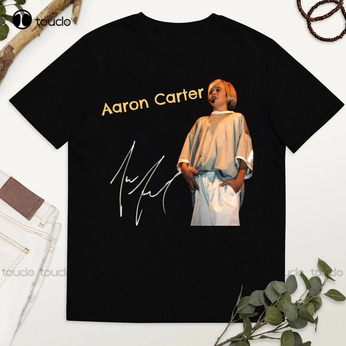 

Футболка с подписью Aaron Carter, хлопковая футболка для мужчин и женщин, футболки унисекс с цифровой печатью для взрослых и подростков, Xs-5Xl, унисекс
