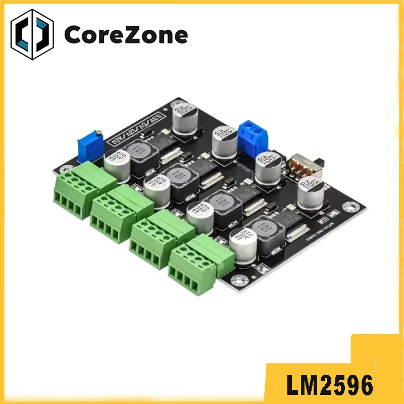 LM2596 Multi channel Switch 3.3V 5V/12V ADJ Adjustable Voltage Output Power Module