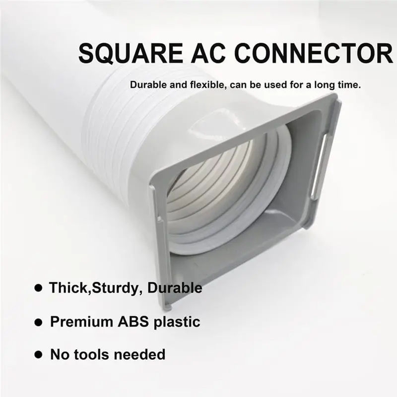 ABBK-Exhaust Hose 5.9 Inch Portable For Air Conditioner, Fits Square Suit For Air Conditioning Exhaust Port