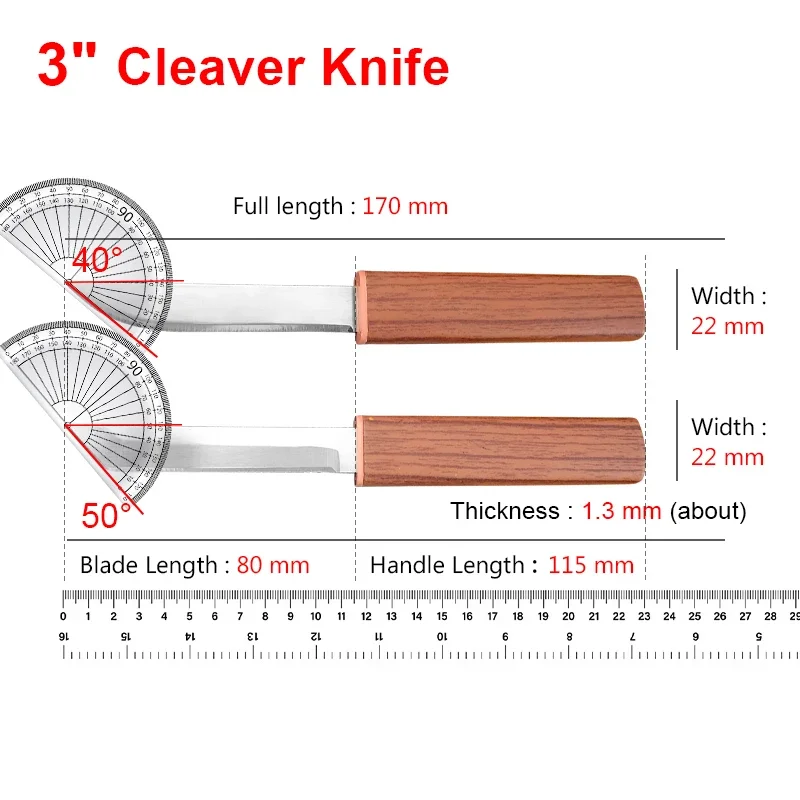 2 In 1 Utility Knife Cleaver Slicing Fish Fruit Steak Knife Plastic Handle Kitchen Knives Hand Forged Boning Butcher Chef Knife