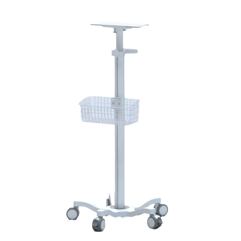 

Universal multi-functional ward rounds Ultrasonic trolley Infusion pump Cart hanger with basket trolley mobile bracket