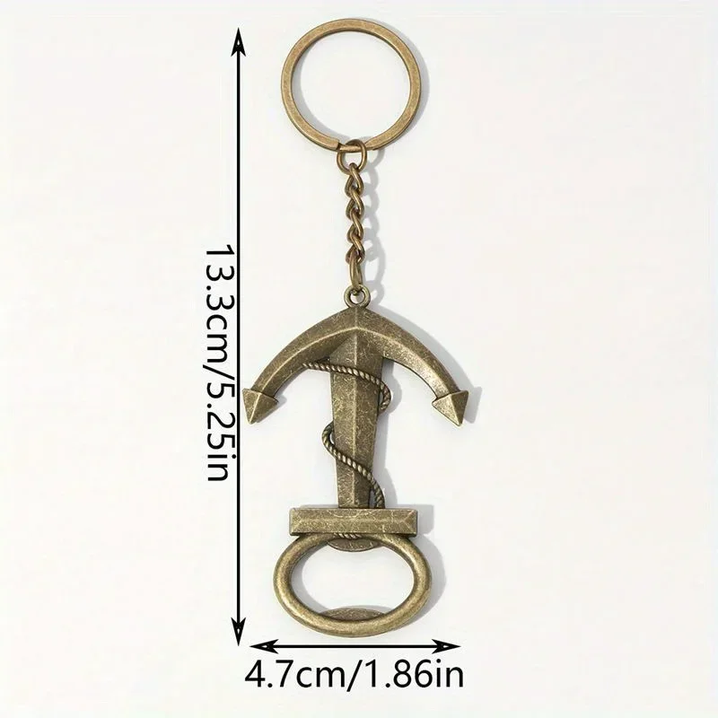 10sets Bottle Opener Anchor Keychain Metal Beer Opener With Organza Bags Tags Strings Baby Shower Party Souven