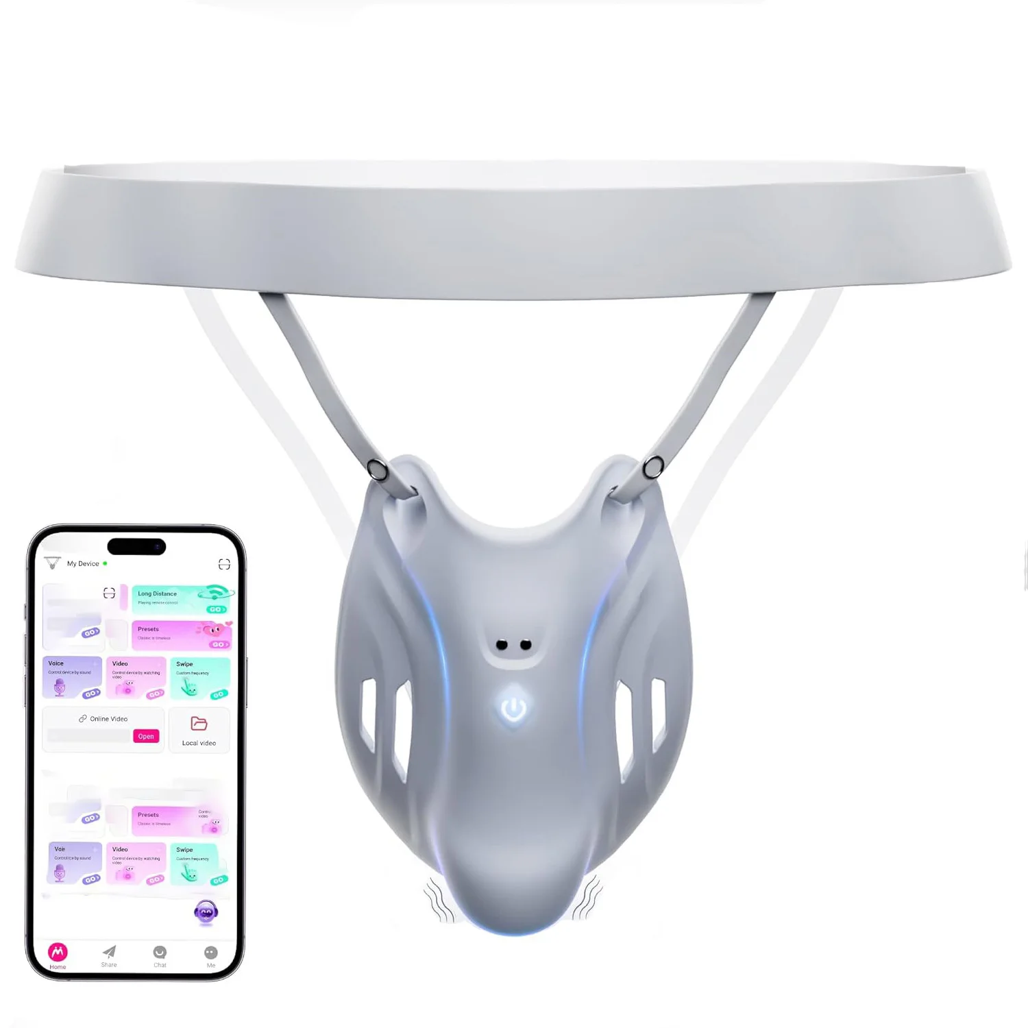 Male Masturbator Sex Toys For Men Wearable Penis Training Glans Trainer Vibrator APP Control Vibrating Male Sex Toys Strokers_voghion.com