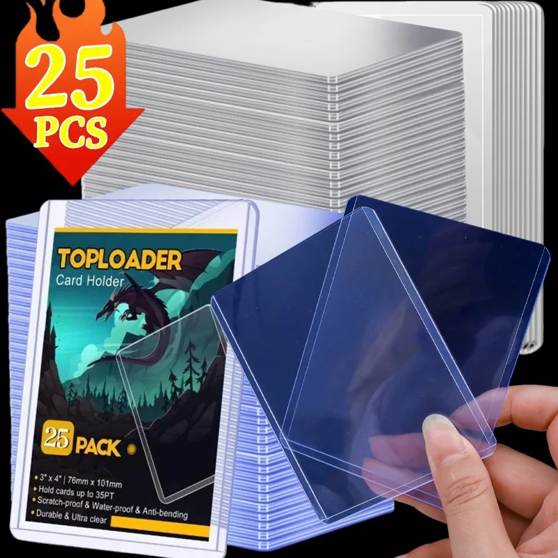 Hard Transparent Card Sleeves Plastic Cards storage Outer Protector PVC Clear Idol Photo Game Card Holders Cover 35PT Top Loader