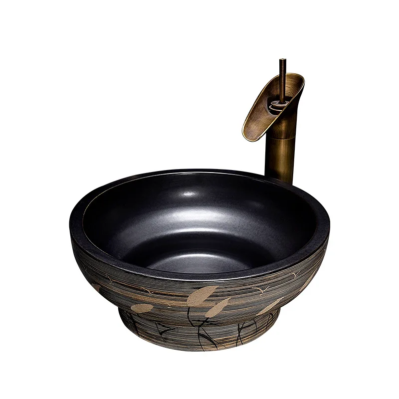 

Ceramic table basin washbasin simple Nordic kiln-changed basin balcony hand washing