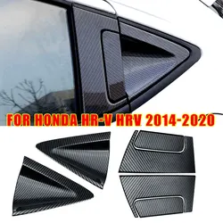 For Honda HR-V HRV 2014-2020 Carbon Fiber Chrome ABS Car Door Bowl Handles Cover Trim Protector Sticker Accessories Auto
