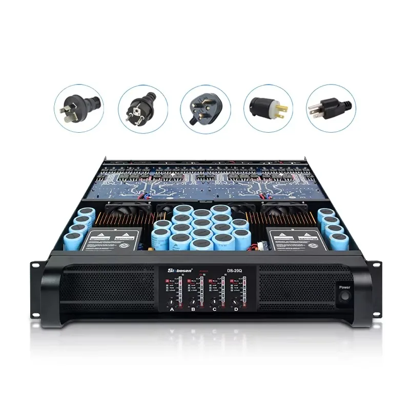DS-20Q Professional Sound Stage Dj Class Td 4 Channel Receivers Power Amplifier 5000 Watts