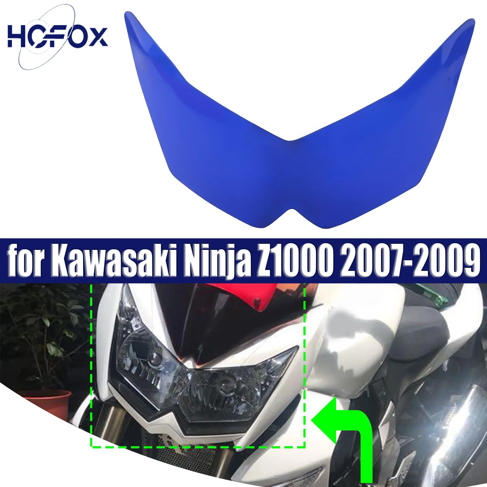 

for Kawasaki Ninja Z1000 2007-2009 Motorcycle Front Headlight Lens Protection Cover