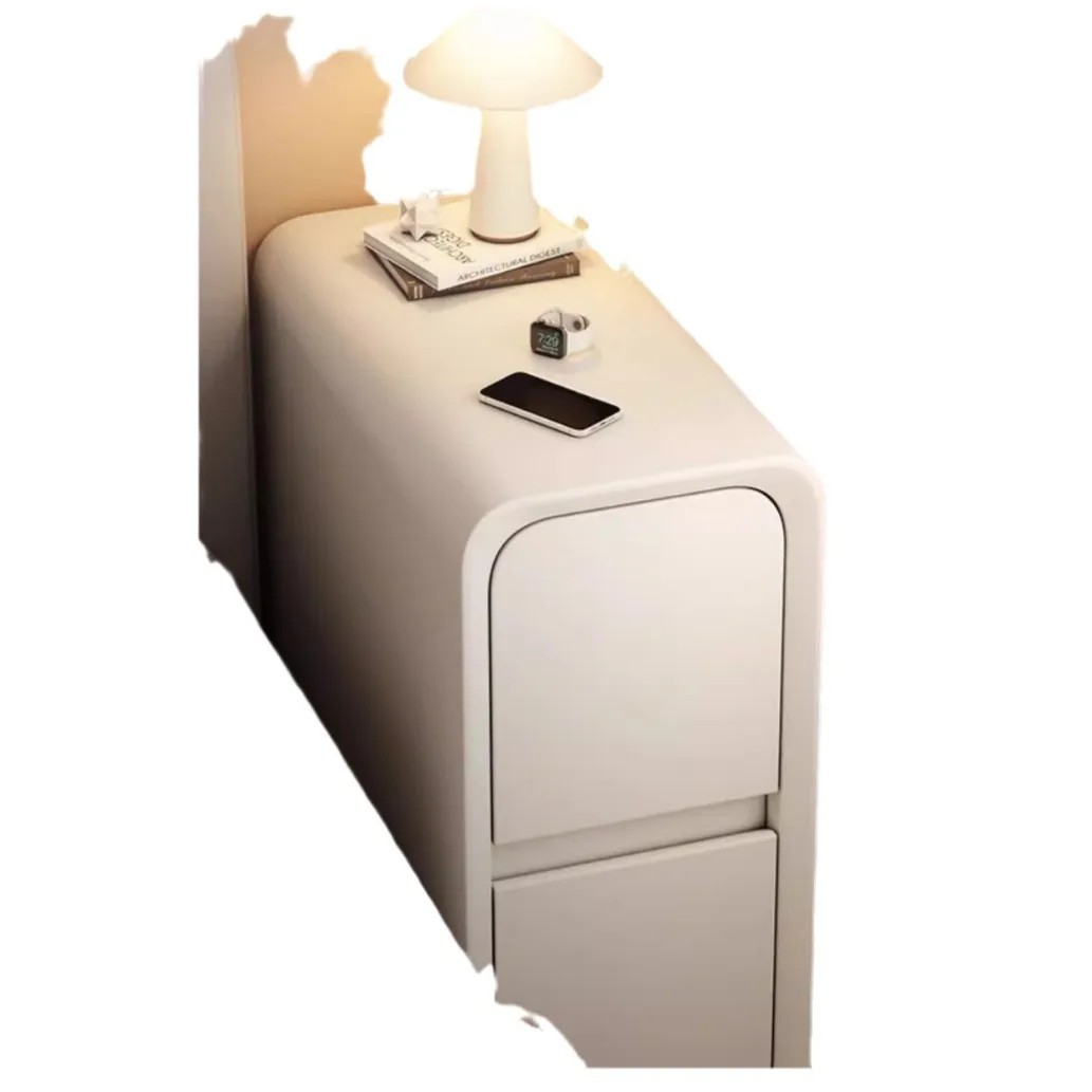 

Bedside table Simple modern bedroom crevice solid wood rack