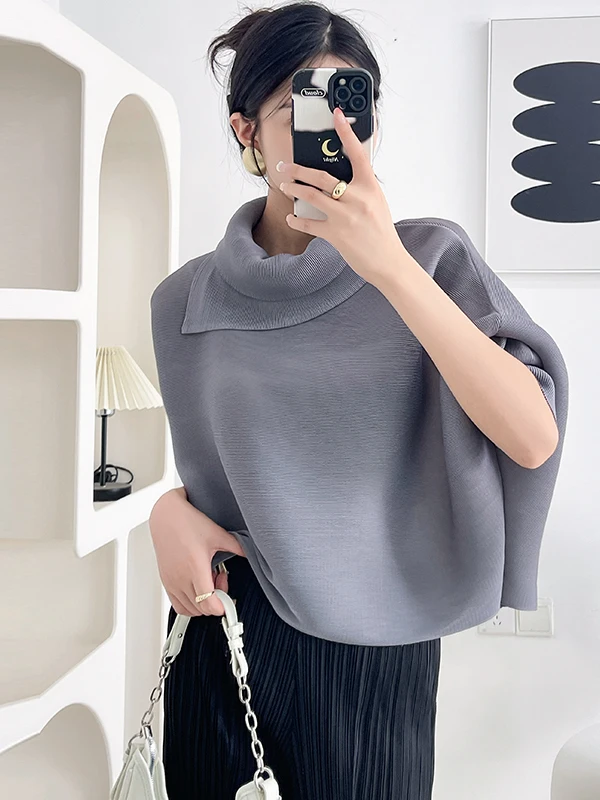 Cseta Hoada de Manga Murciélago para Primavera y Otoño, Cuello Pado, Diseño Informal para el ar, Color Sólido, Top...