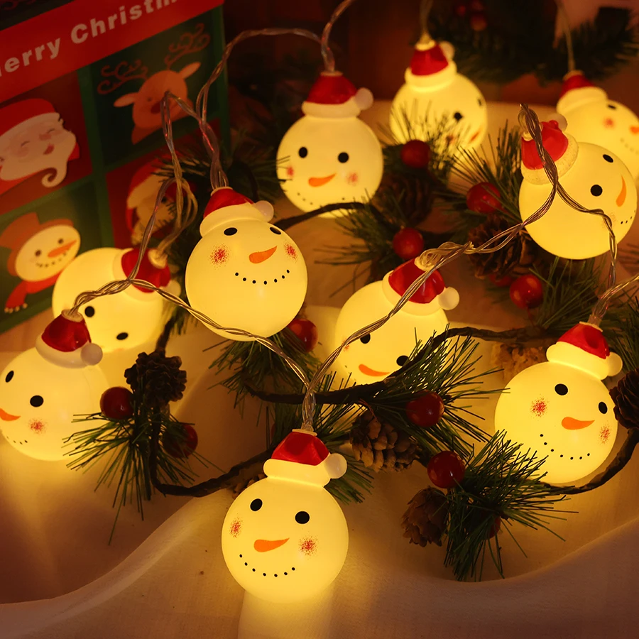 Luzes decorativas de natal corda boneco de neve árvore de natal luzes penduradas vitrine loja cena decoração atmosfera luzes