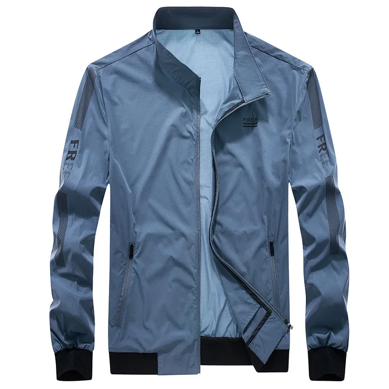 

Summer New Men's Sunscreen Clothing Outdoor Sports And Leisure Thin Breathable Quick-drying Stand-up Collar Jacket