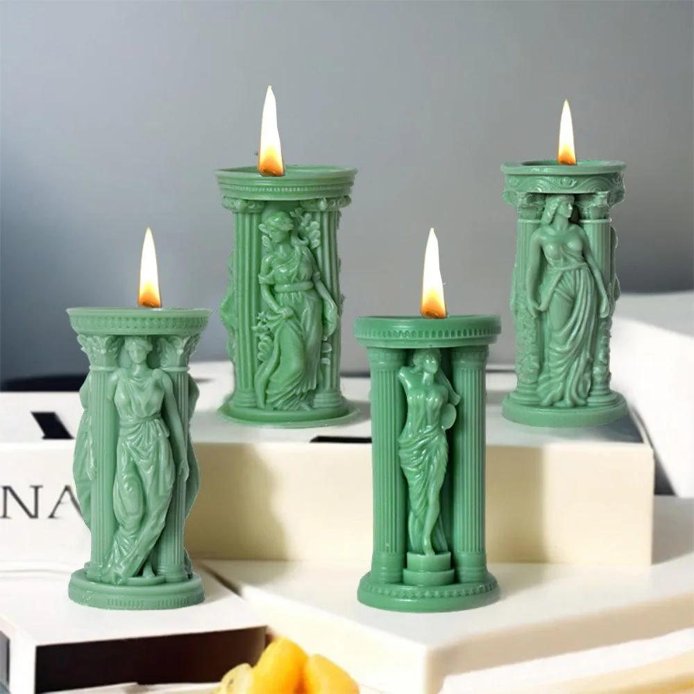 

Силиконовая форма для ароматизированных свечей Athena, ручная работа, ароматерапия, гипс, Декор для дома