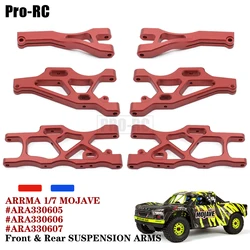 1Zestaw aluminiowych wahaczy przedniego i tylnego zawieszenia CNC ARA 330605   ARA 330606   ARA 330607   Dla Arrma 1/7 Mojave Roller 6S BLX V2 Rc Części samochodowe