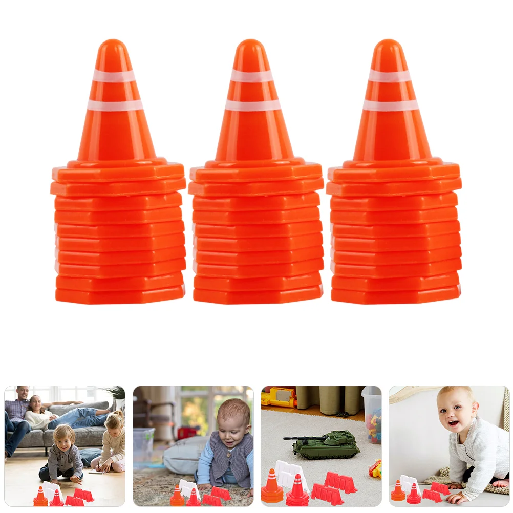 

Mini Traffic Cones Simulation Road Street Signs Toy Training Roadblock Model Construction Kindergarten Teaching Aids