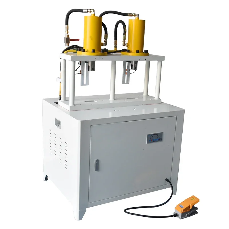 'Double heads Hydraulic square and rectangle tube  punching hole and cutting machine 20B