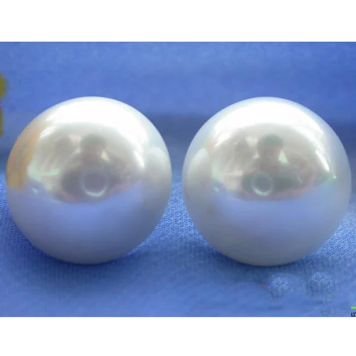 

New Arrival 16mm White Color South Sea Shell Pearl Mabe Stud Earrings Shell Pearl Jewelry Charming Women Gift