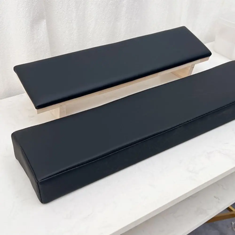 Tilt Design Beveled Hand Pillow Space-saving Hand Support Nail Arm Rest Cushion Soft Wooden Base Nail Art Stand Manicure Tool