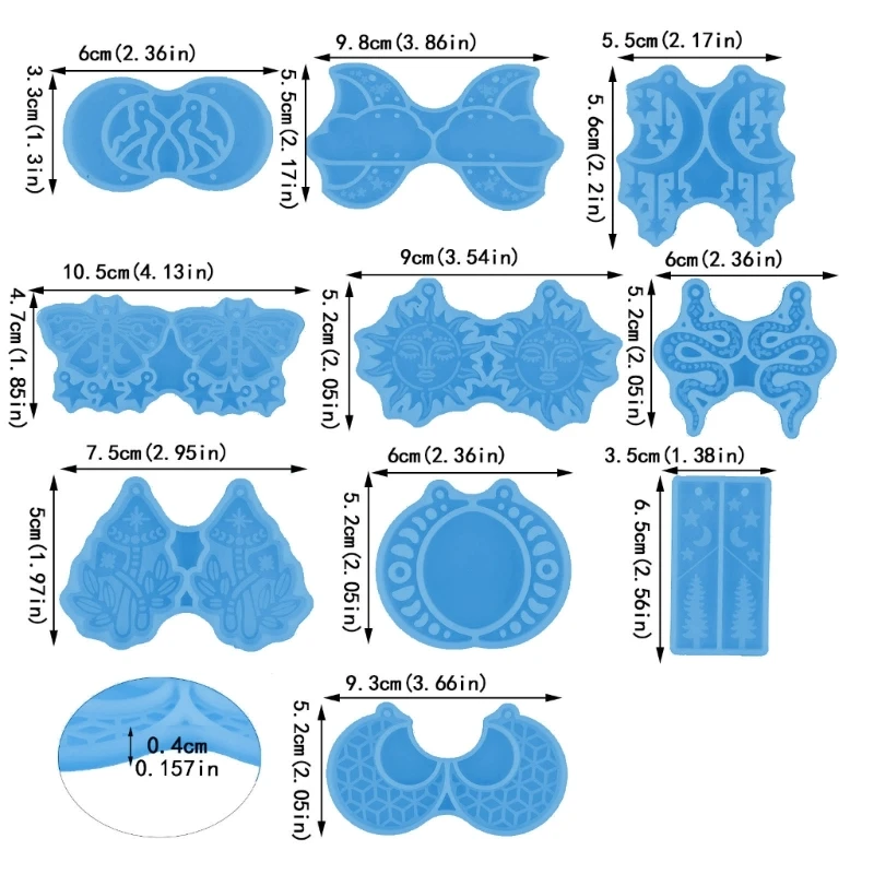 New Silicone Earring Molds Pendant Epoxy Resin Mould Epoxy Resin Mold Jewelry Moulds