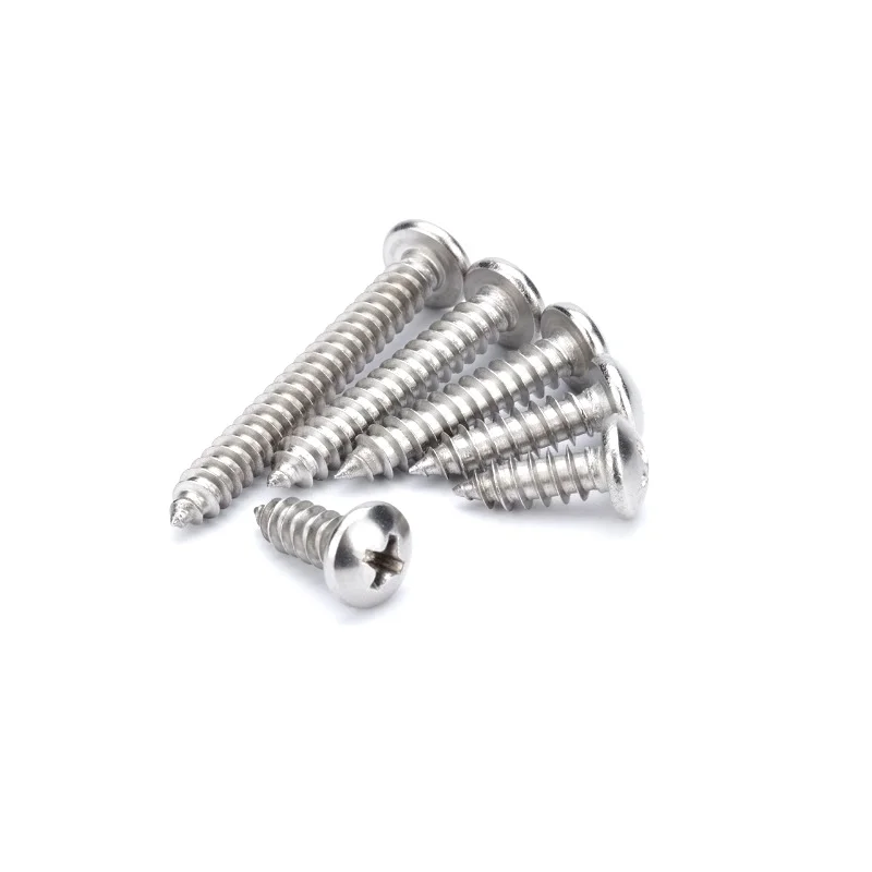 304 stainless steel round head self tapping screw pan head self working screw wood screw PA1M1.2m1.4m1.5m1.6m1.7m1.8m2.2m2.3m2.6