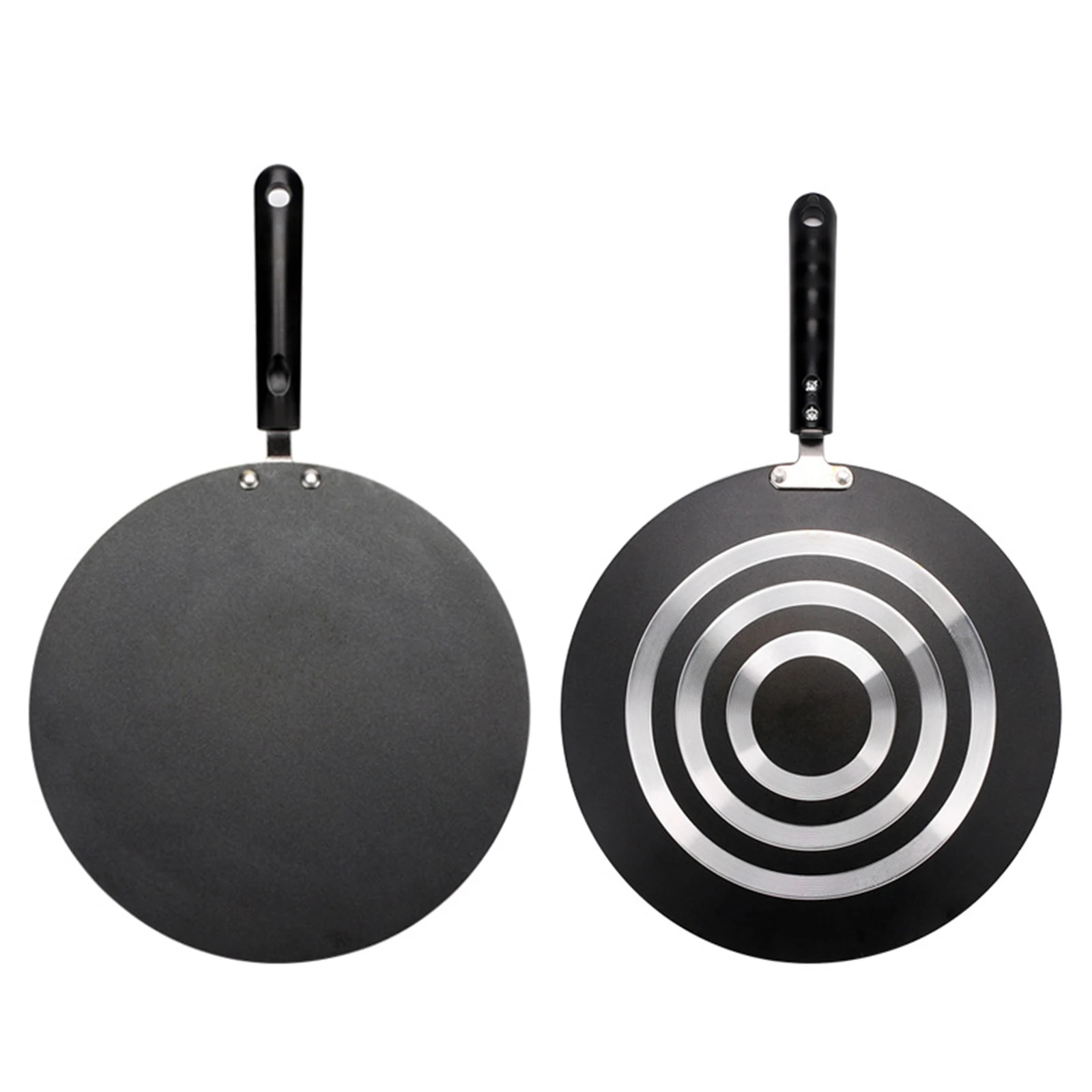 Pancake Round Griddle Nonstick Frying Pan Hand Handle Tortilla Maker Skillet Flat Tava Griddle for Grill Pancakes BBQ Cooktop