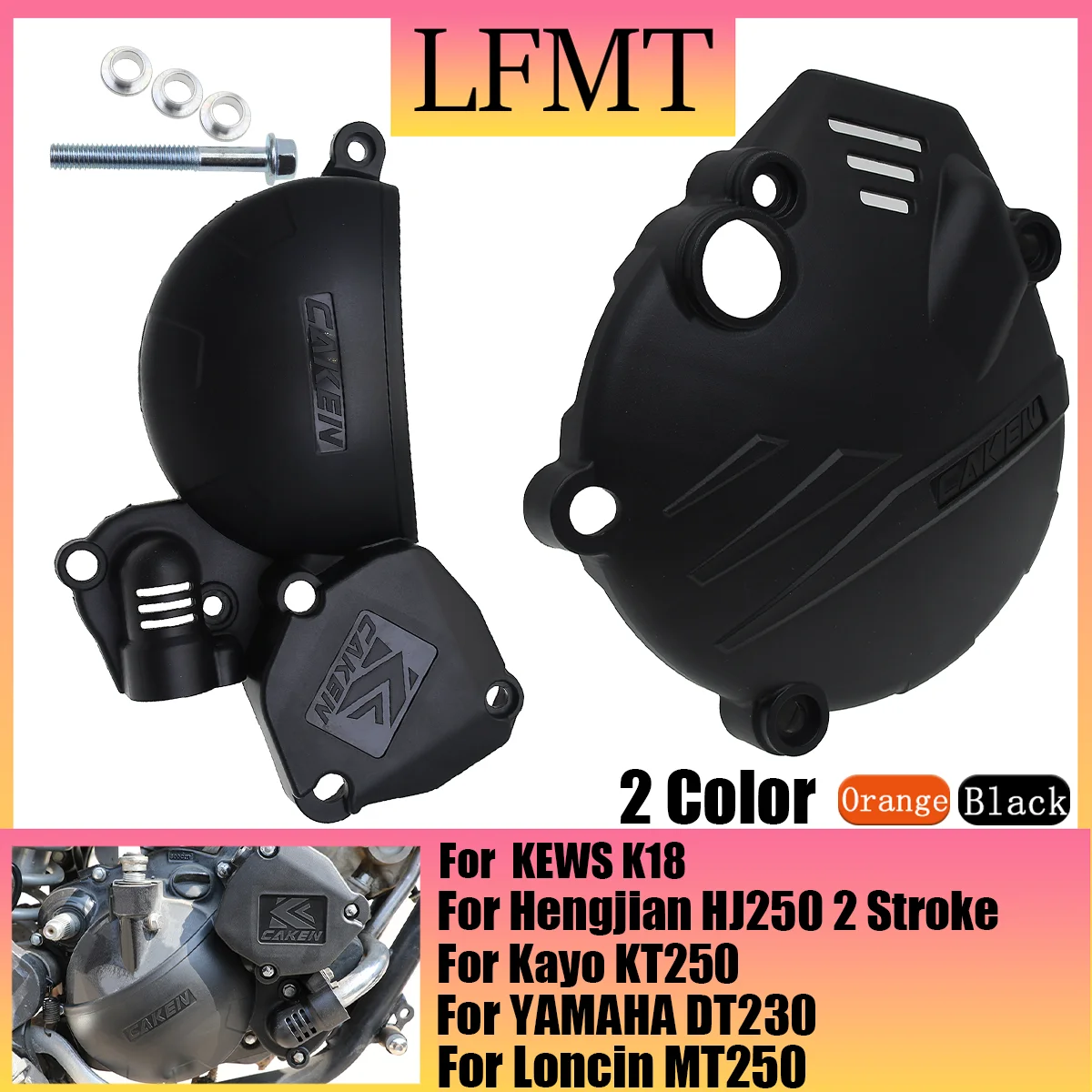 For Yamaha DT230 Loncin MT250 GPX TSE250R KEWS K18 Kayo HJ250 KT250 2T Plastic Ignition Protector Clutch Guard Water Pump Cover