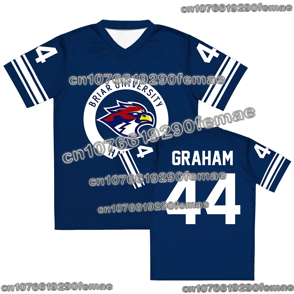 

Trendy Off Campus Briar University Jersey Graham 44 DI LAURENTIS 66 Tucker46 3D Print V-Neck Short Sleeve Cosplay Tee Men Women