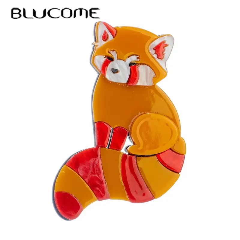 

BLUCOMEBLUCOMEBlucome Little Fox Shape Brooch for Woman Acrylic Material Animal New Trends Handmade Chic Cartoon Birthday Access