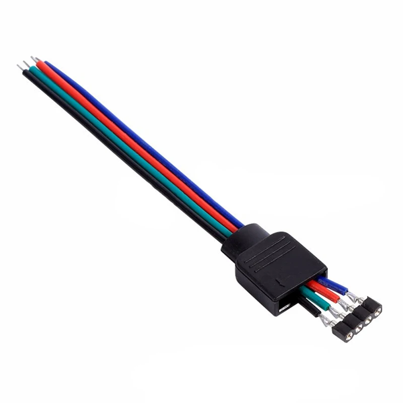 

10-50PCS 4P/5P Male Female LED Strip Connector With 15cm Cable RGB Cable Connectors Wire For 5050 3528 RGB RGBW LED Strip Lights