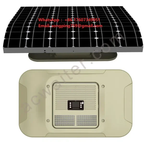 New Arrival Solar Parking Air Conditioner 24V Cooling Capacity 2200W with Dual Rotary Compressor for Truck and Caravan