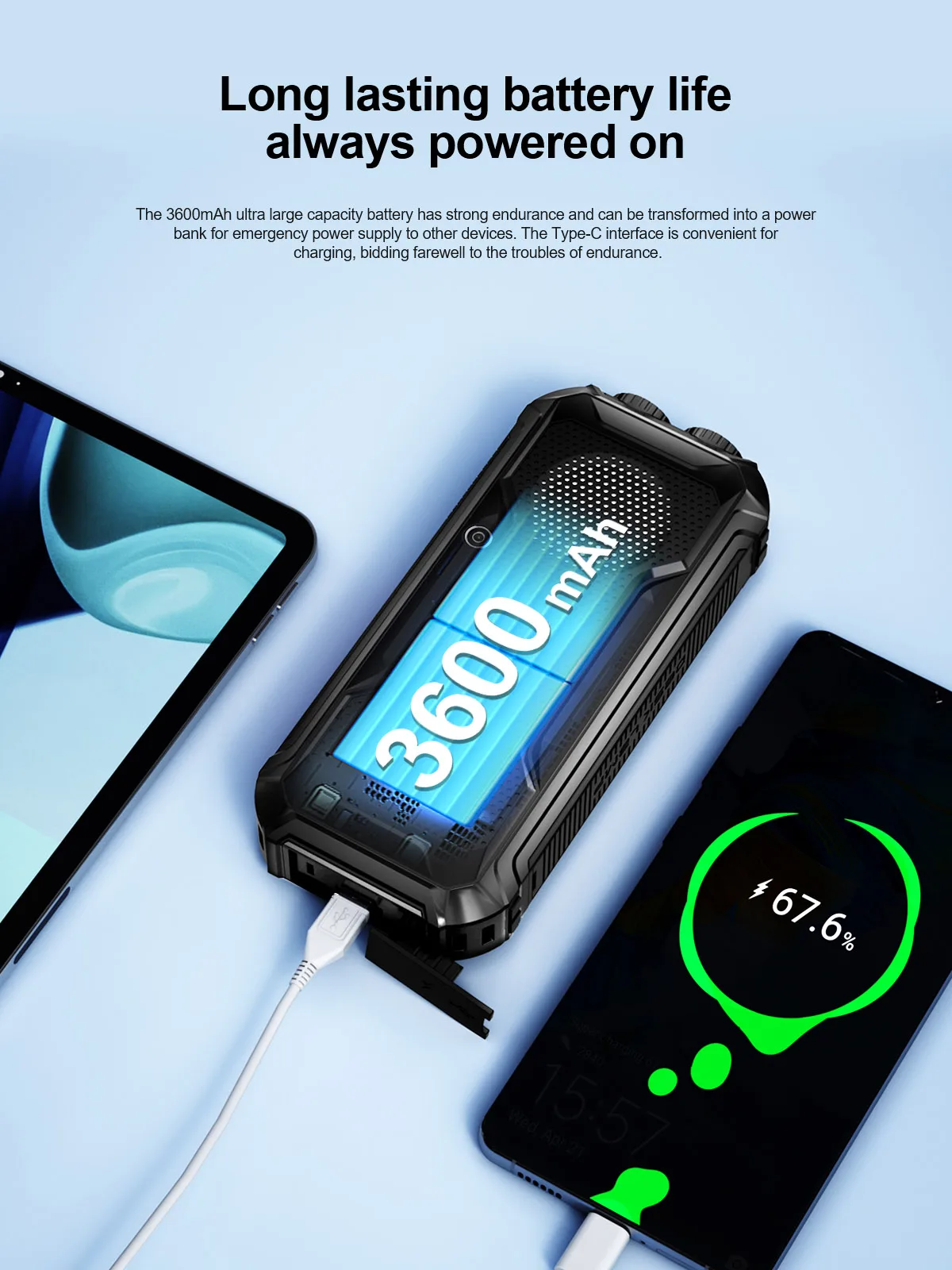 SERVO X7 PRO Multi-Function Mobile Phone Desk Lamp Mini Fan Power Bank Bluetooth Dual SIM 2G Call Recording Magic Voice FM Radio