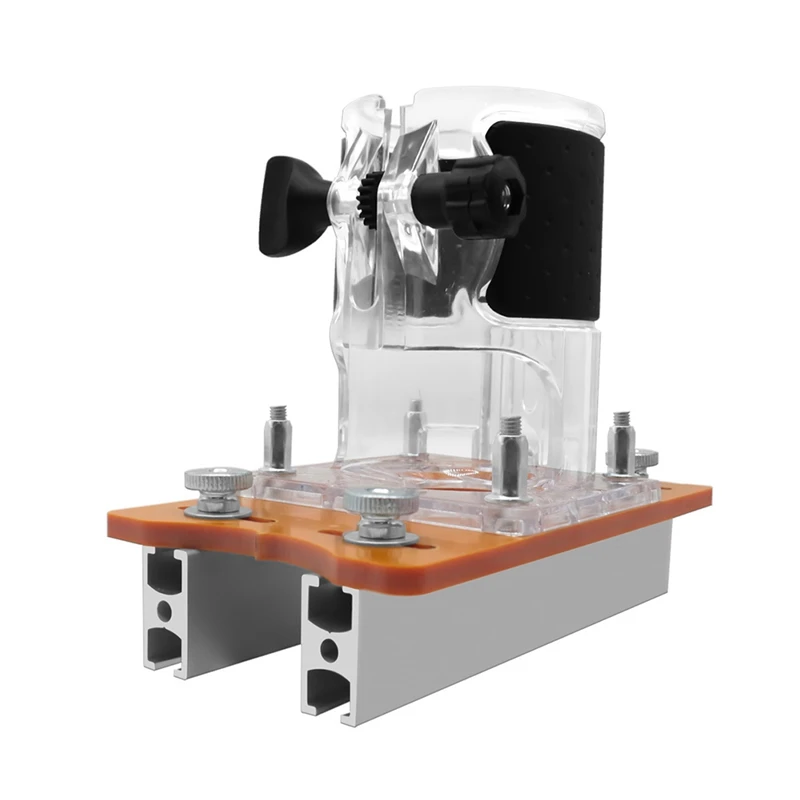 2 in 1 Fastener Slotting Bracket, Woodworking Router Base,Trimmer Base, Grooving for Cabinet Wardrobe-ABLL