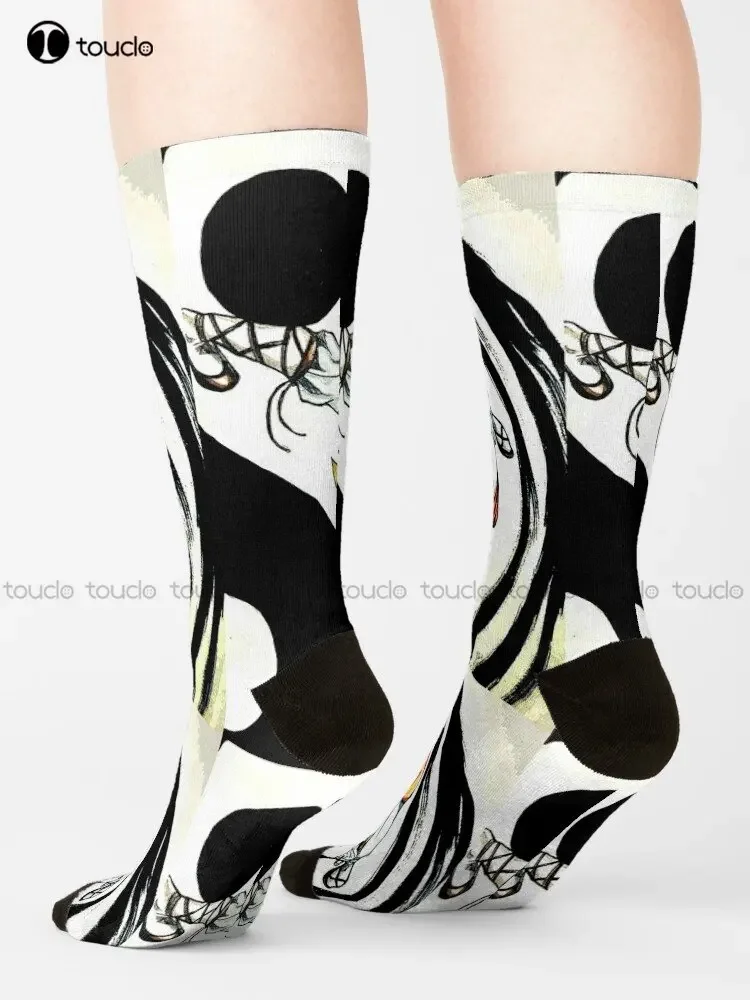 Cat Yin Yang - Nekos Kawaii Blanco Rosa Calcetines Personalizados Personalizados Unisex Adulto Adolescente Jóvenes Street Skateboard Calcetines Arte